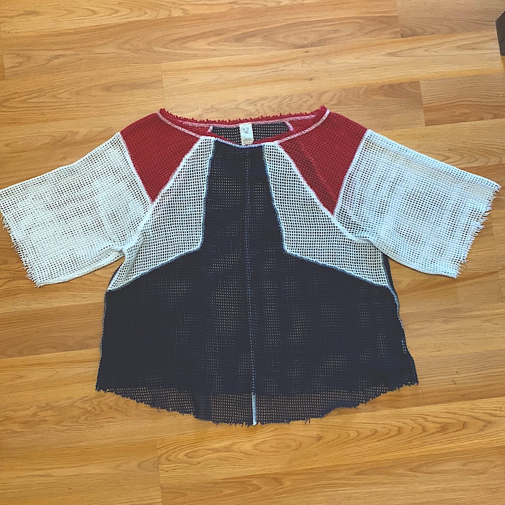 Free People waffle sweater